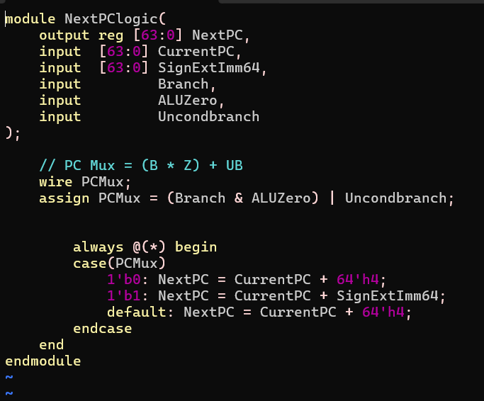Program counter logic